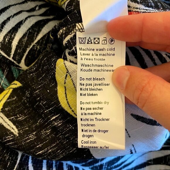 NEW Piazza Del Tempio Fit Flare Maxi Dress Black Floral Linen Sleeveless Medium - Picture 7 of 11